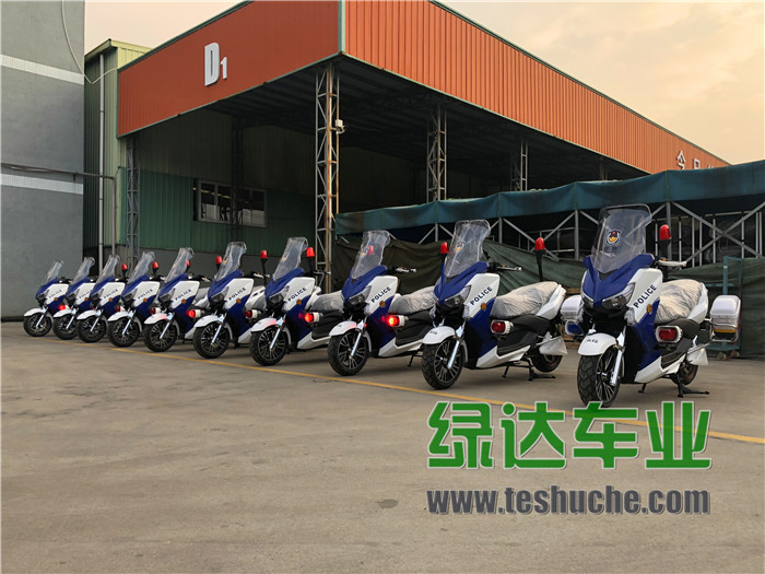 绿达车业首批警用电动摩托车发往西藏拉萨交警